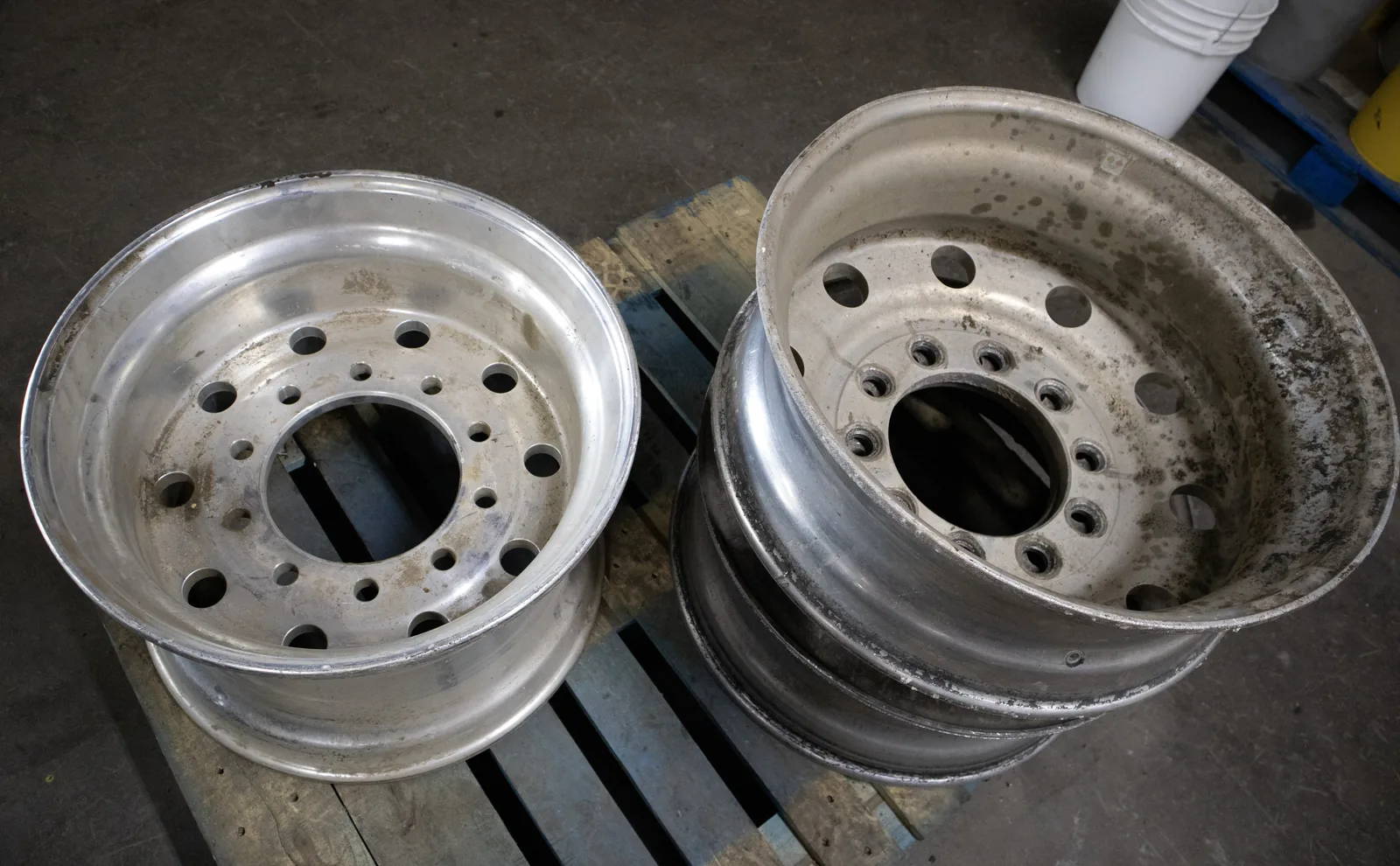 Semi-Truck Wheels scrap metal example